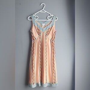 Sundance 100% Silk Sleeveless Midi Slip Dress in Melon Sz 6 Bohemian Festival